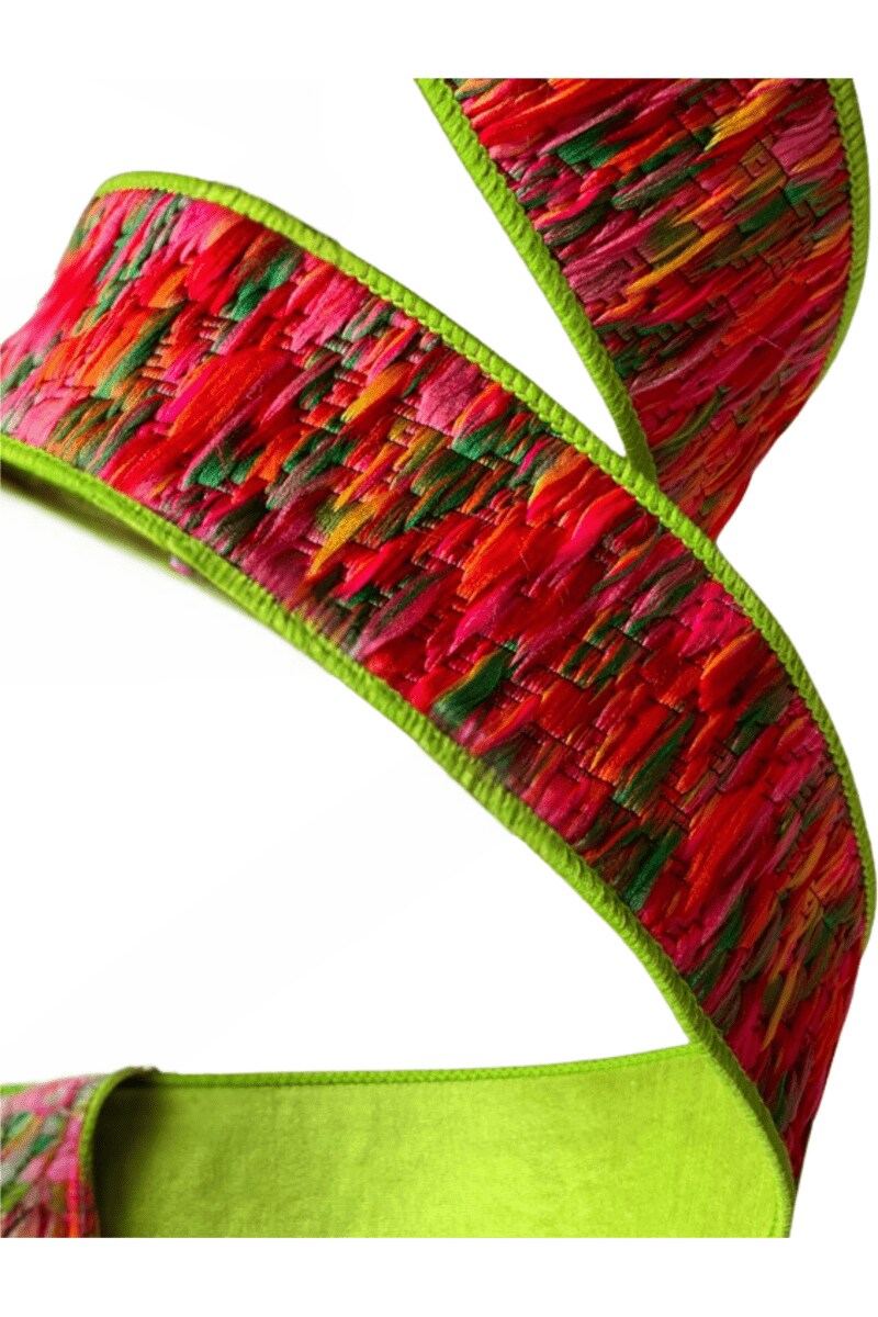 2&#x22; Groovy Loom Ribbon: Apple Green (5 Yards)