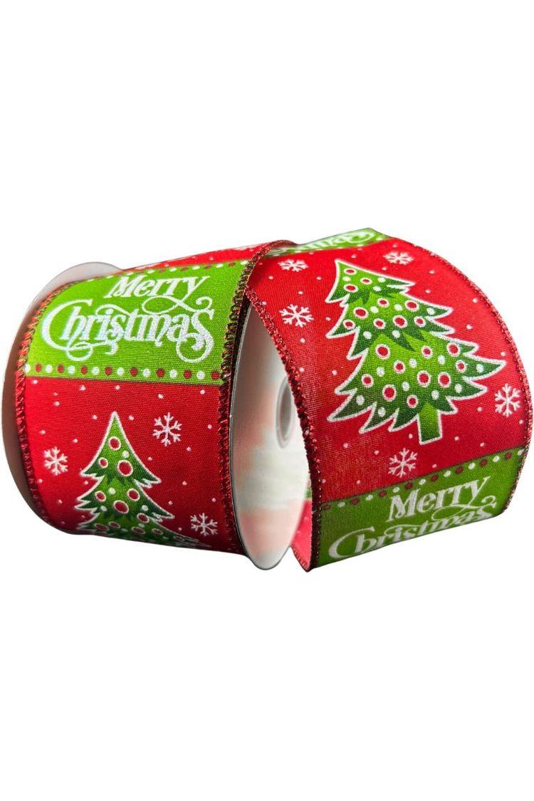 2.5&#x22; Whimsy Merry Christmas Ribbon: Red (10 Yards)