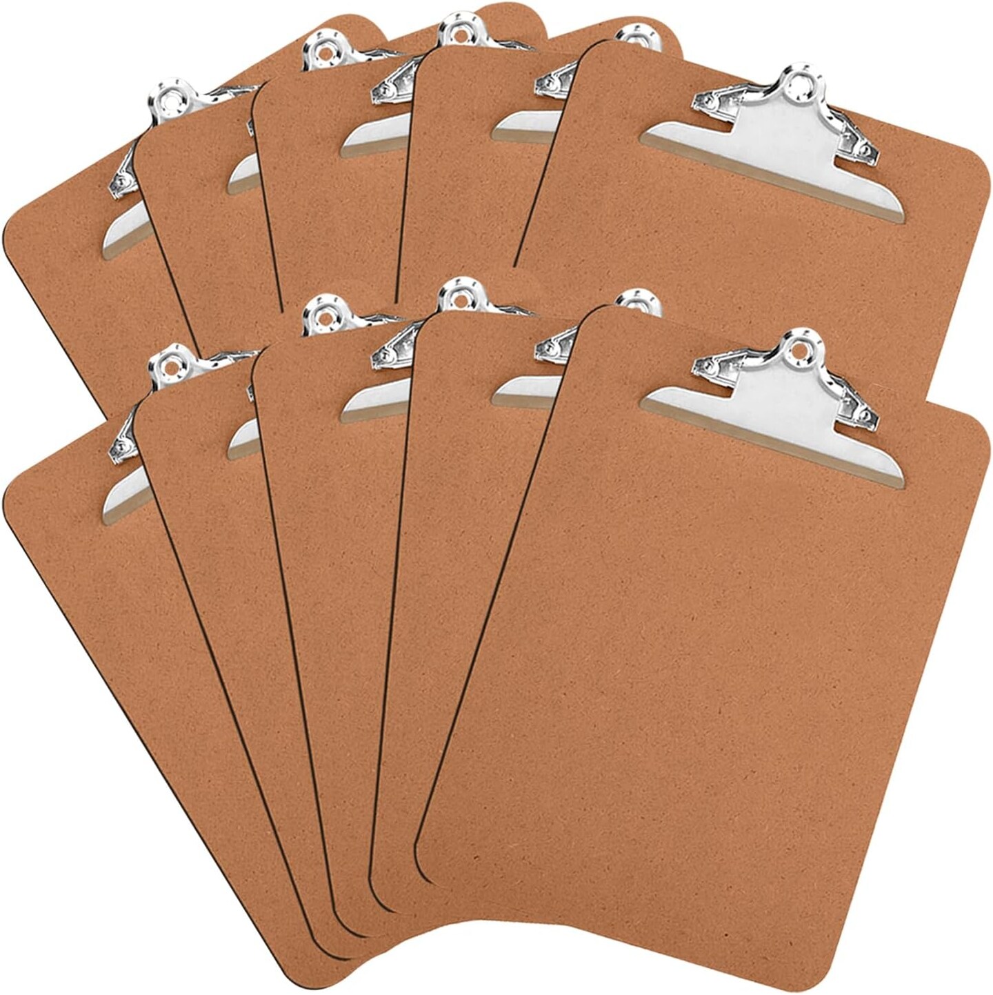 10-Pack Hardboard Clipboards – A4 Letter Size, Eco-Friendly Office Supplies