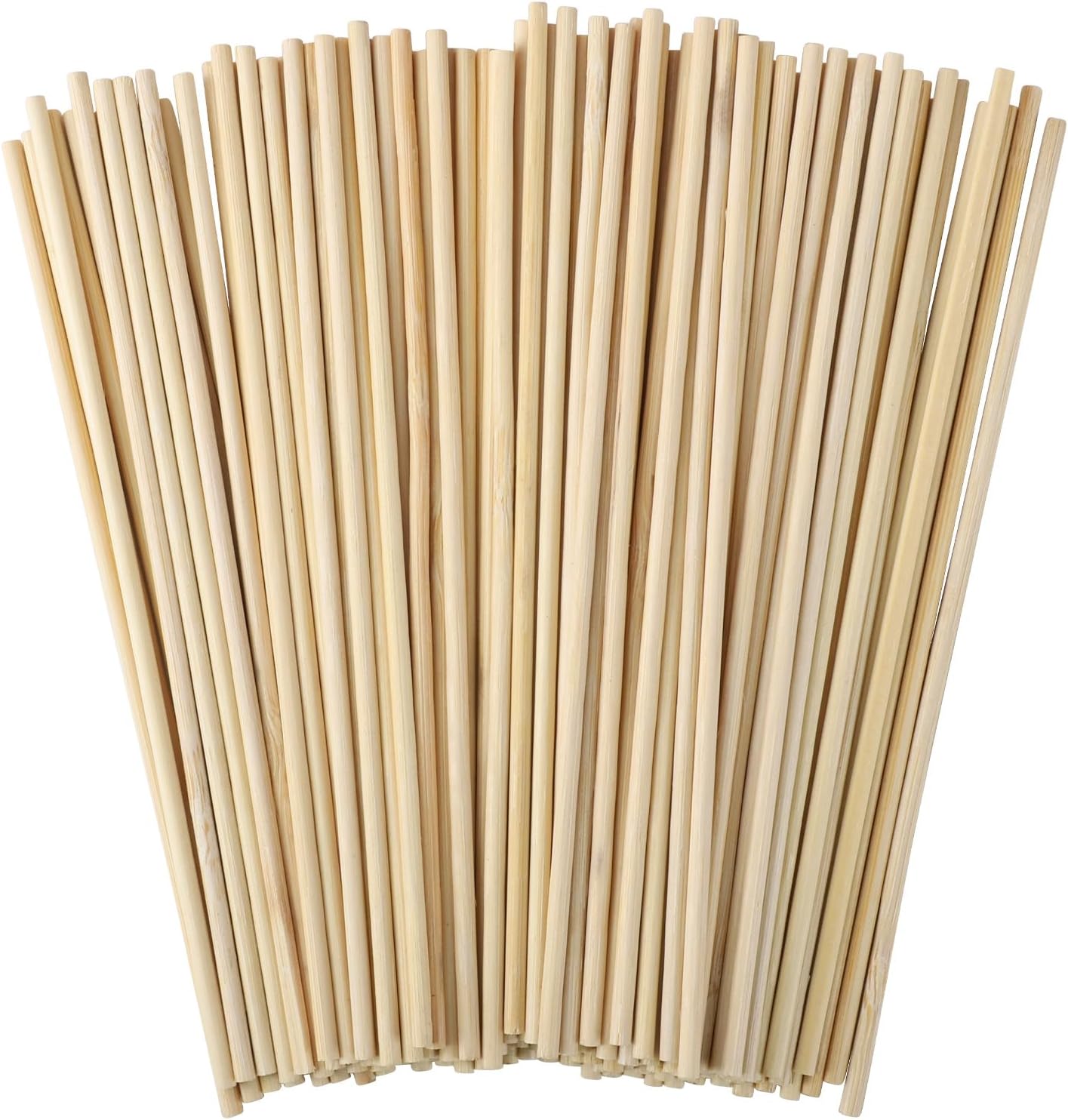 150 Pcs Dowel Rods, 1/8 x 12 Inch Wooden Dowels Craft Wood Sticks Unfinished Natural Bamboo Sticks for Flower Bouquet Crafts and DIYers