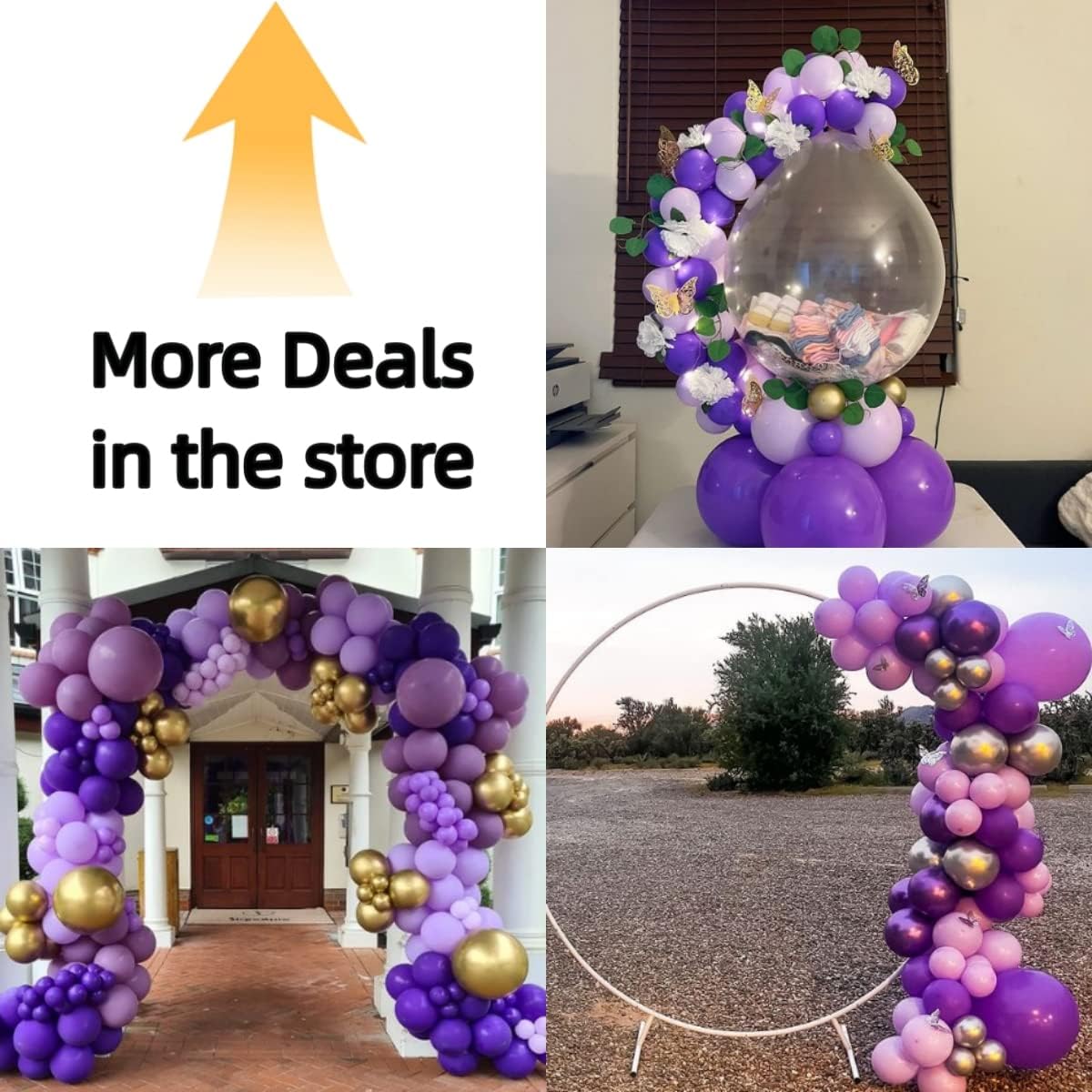 Dark Purple Latex Party Balloons - 100 Pack 12 inch Round Helium Purple Balloons