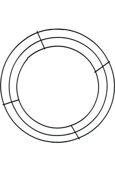 10-inch Plain Wire Wreath Form: 3 Wire Black Frames