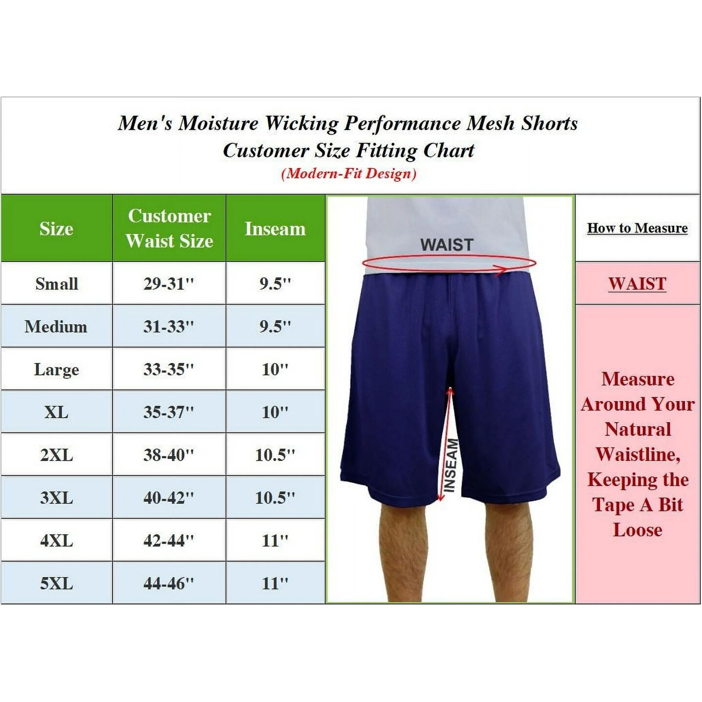Men's 5-Pack Lightweight Breathable Moisture Wicking Mesh Shorts