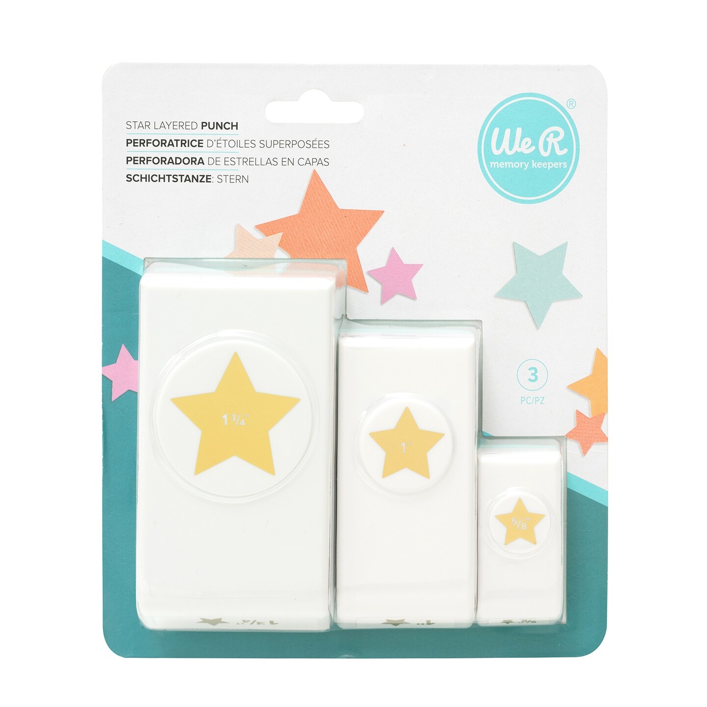 We R Memory Keepers Layering Punches 3/Pkg-Star