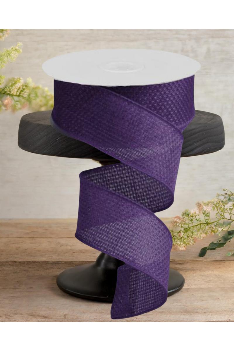 1.5&#x22; Royal Burlap Ribbon: Purple (10 Yards)