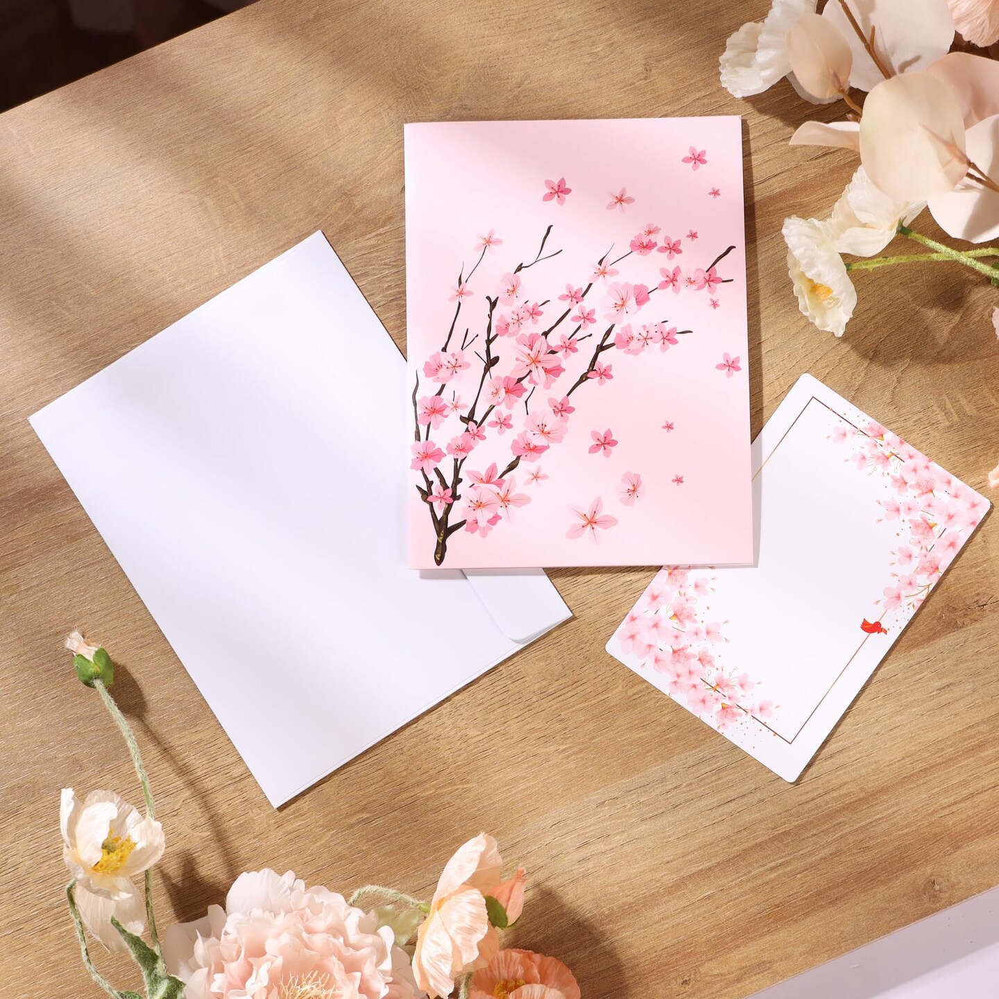 Pop Up Flower Birthday Cards, Cherry Blossom Tree 3D Pop Up Birthday Cards, Thank You Card 6x 8&#x22;, Anniversary Card, Mother&#x27;s Day Card, Valentines Card All Occasion for Women, Wife, Mom, Grandma, Her