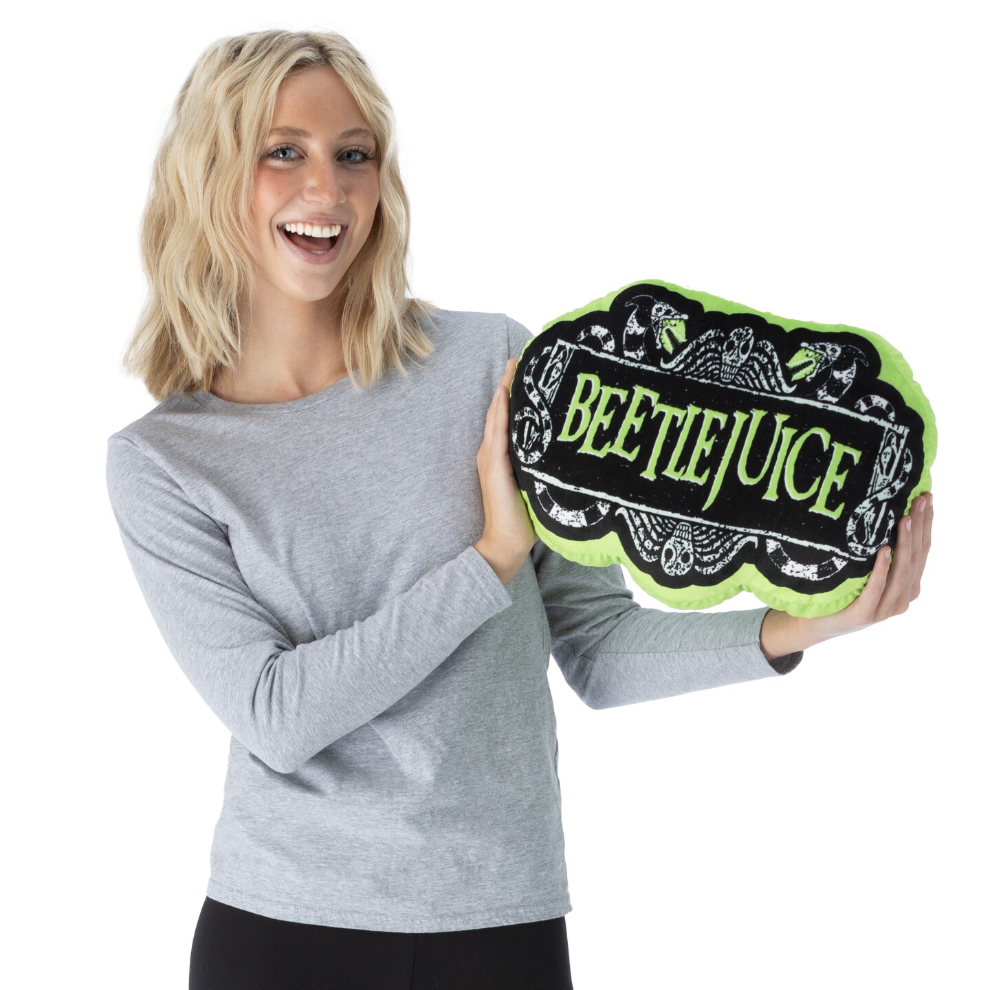 Beetlejuice Beetlejuice Logo Travel Cloud Pillow 15 Inches