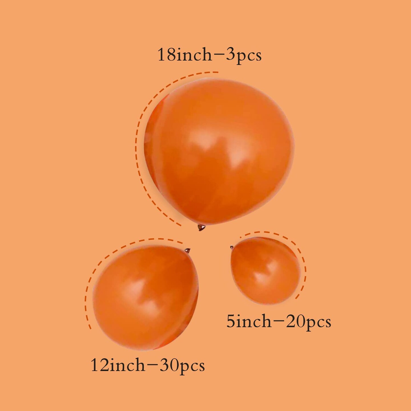 Burnt Orange Balloons Happy Birthday Decoration 53pcs 5inch/12inch/18inch Assorted Sizes Tropical Jungle Safari Balloons Thanksgiving Party Decor