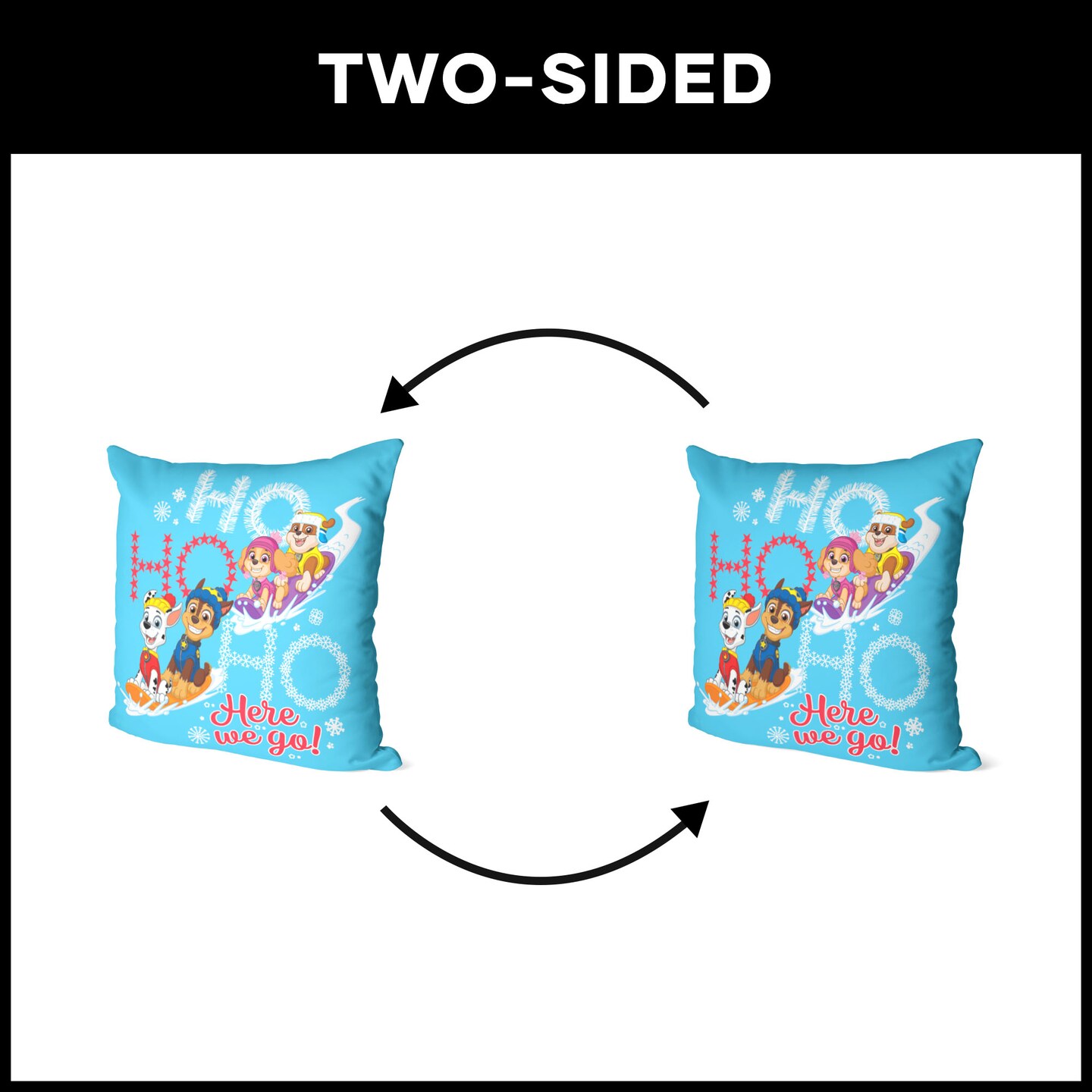 Nickelodeon Paw Patrol Ho Ho Here We Go Throw Pillow 18×18 Inches