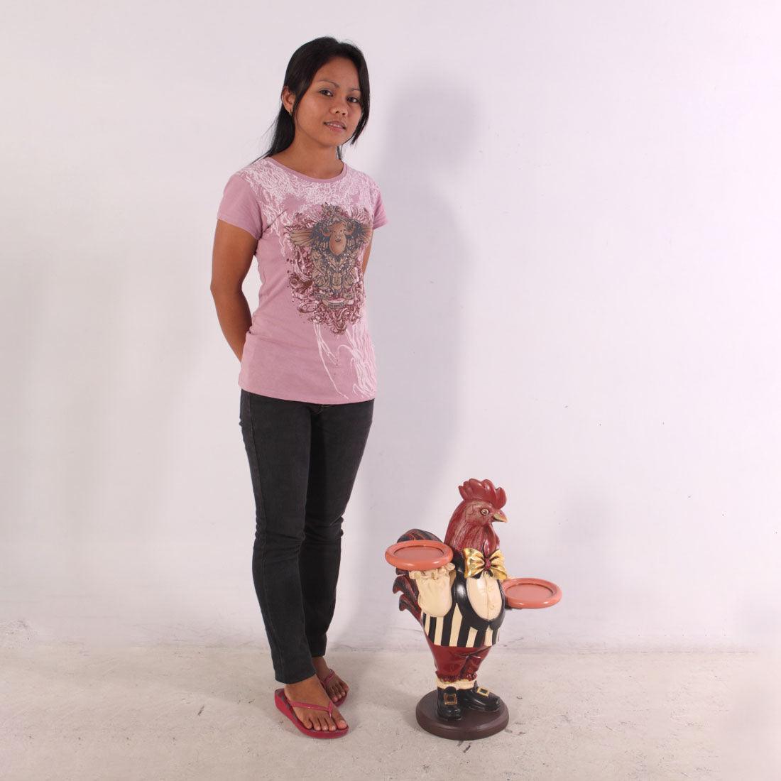 Small Rooster Butler Statue