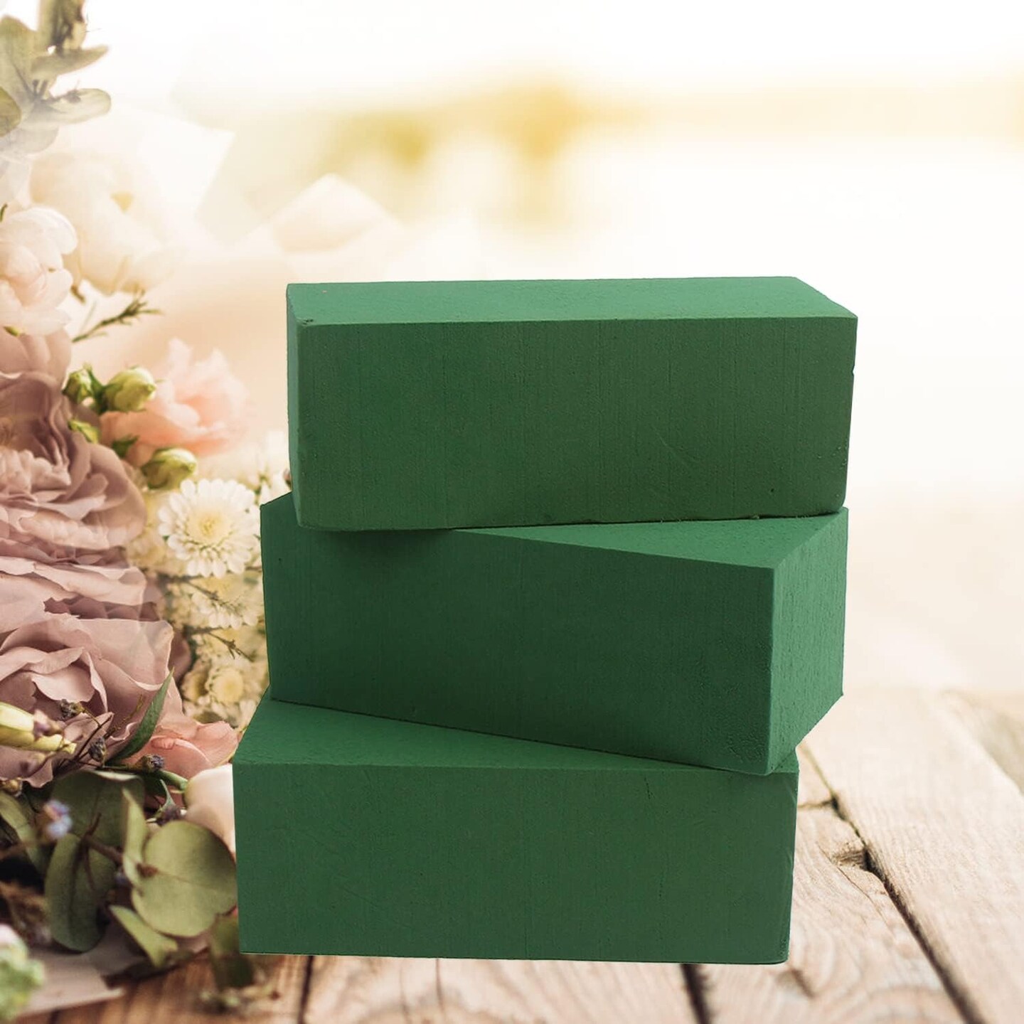 5pcs Floral Foam Bricks,Green Florist Block for Fresh Artificial Flower Arrangement Craft Supply Wedding