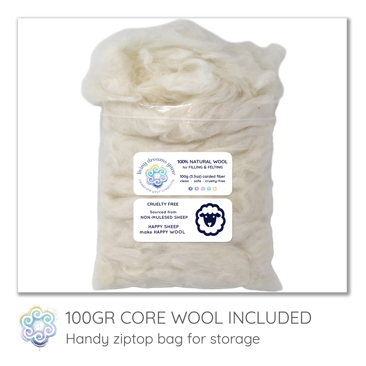 Extra Large Needle Felting Starter Kit Includes 54 Premium Wool Colors, 100G Core Wool, 50 Needles and Tools, Text and Video Guide. Craft Kit for Beginners, Kids and Adults