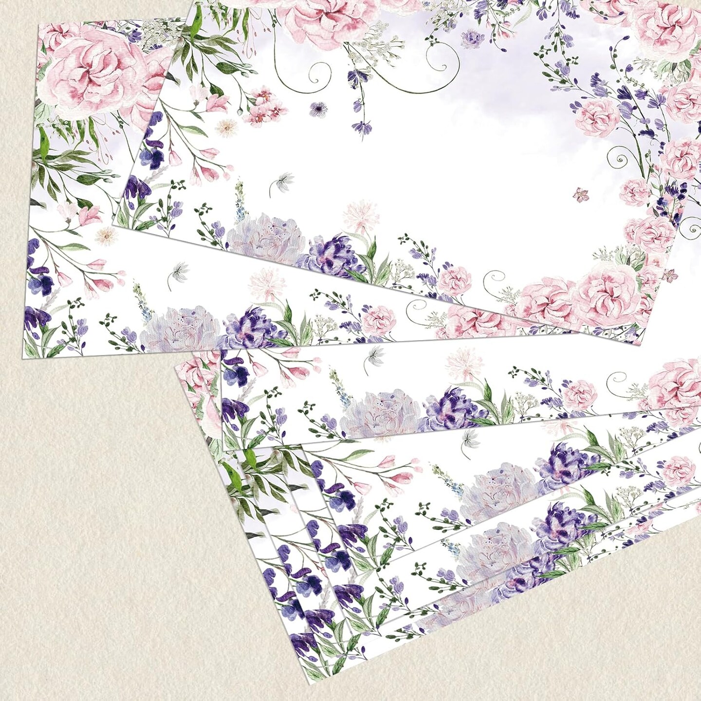 Paper Placemats Disposable 50 Pack Watercolor Flower Disposable Placemats 16x 11 Inch Spring Paper Table Mats for Home Kitchen Dining Table Decoration Wedding Party Supplies