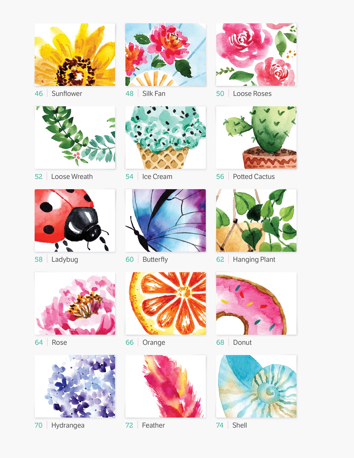Watercolor the Easy Way: Step-by-Step Tutorials for 50 Beautiful Motifs Including Plants, Flowers, Animals &#x26; More
