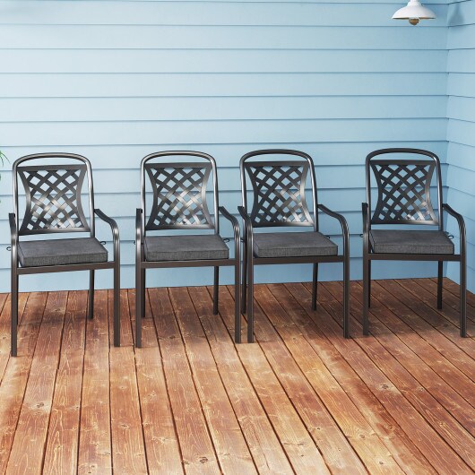 Set of 2 Square Waterproof Seat Chair Cushions Perfect for Dining Chairs or Patio Chairs