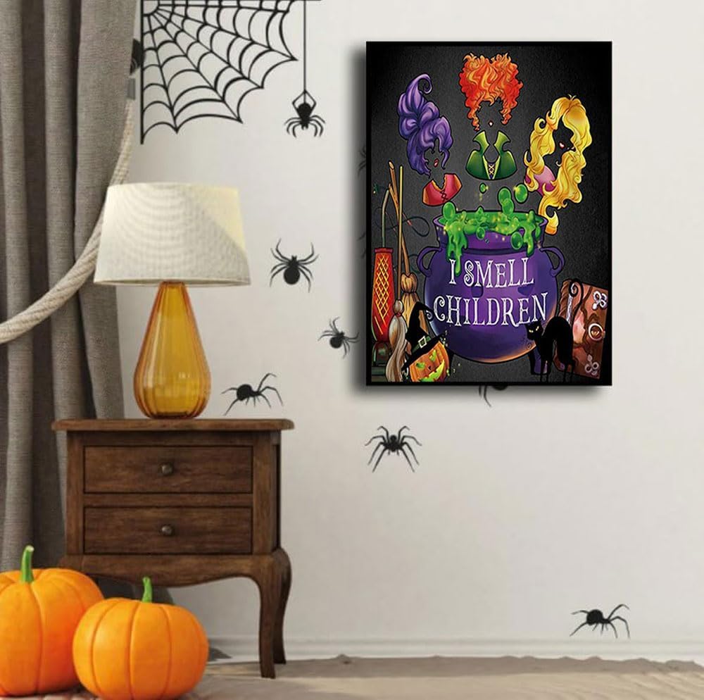 Diamond Paintings Kits for Adults, Halloween Hocus Pocus Diamond Art Kits Full Drill Diamond Dots Paint with Diamonds Arts and Crafts