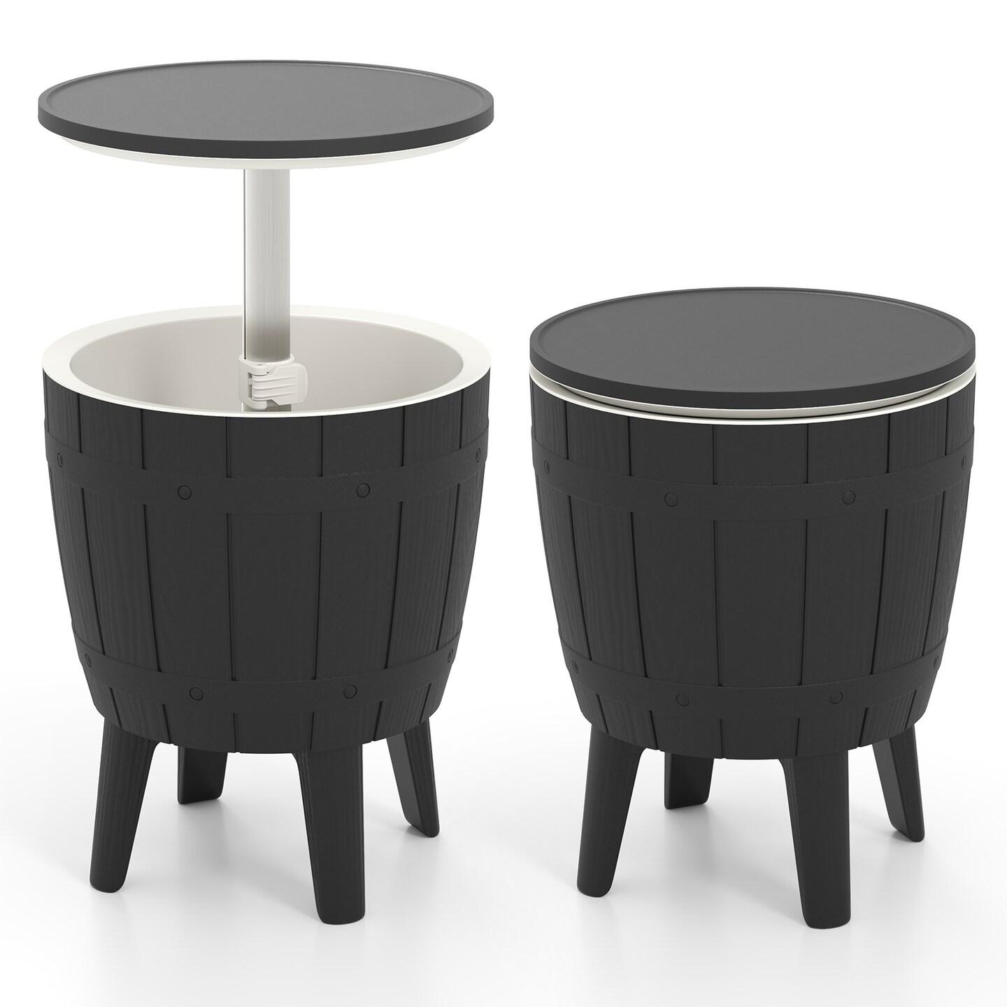 PP Metal 3-in-1 Cooler Bar Table with 10 Gallon Bucket