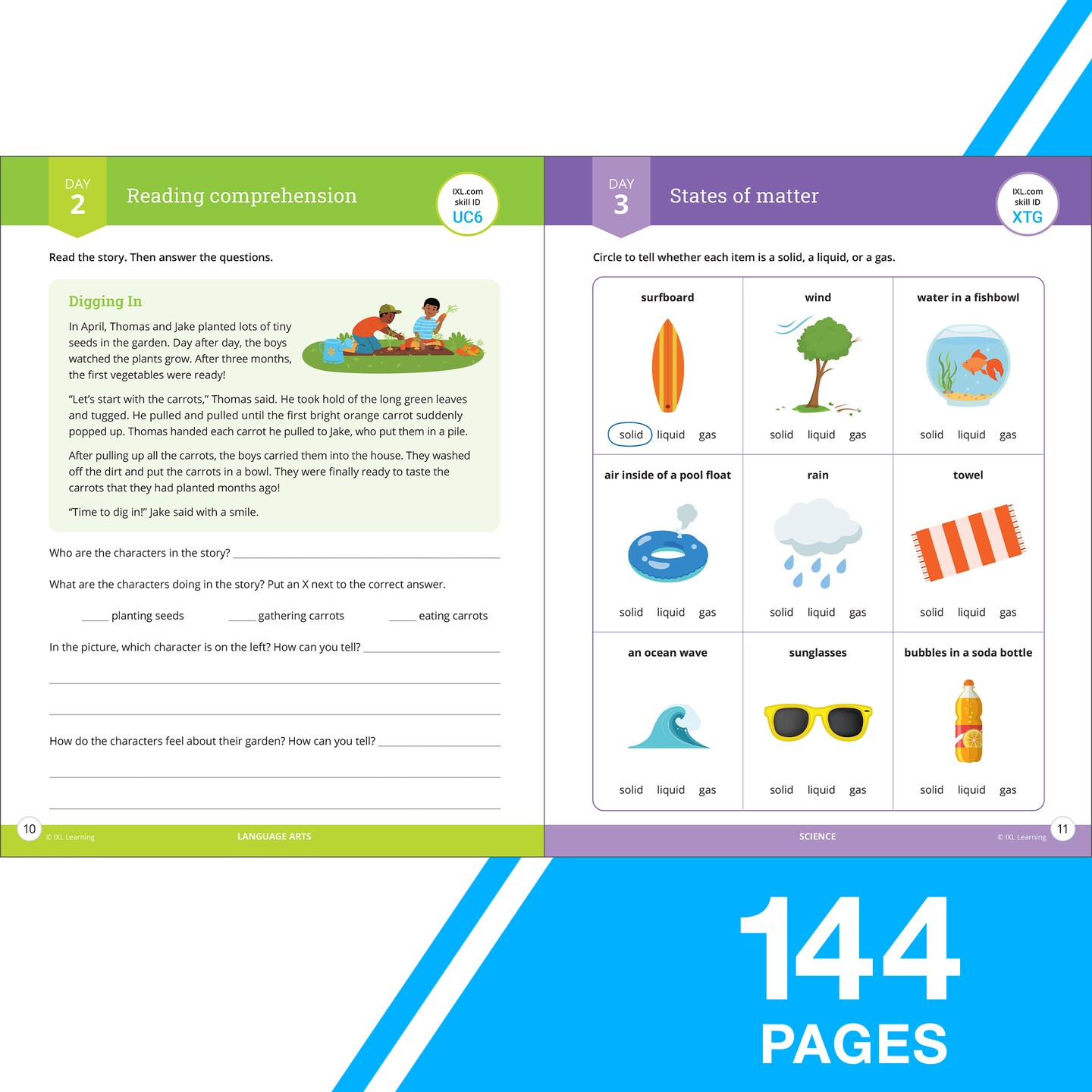 IXL Ultimate Summer 2nd to 3rd Grade Workbooks, Math, Reading Comprehension, Language Arts, Geography, Science, Social Studies, and Writing Practice for Kids