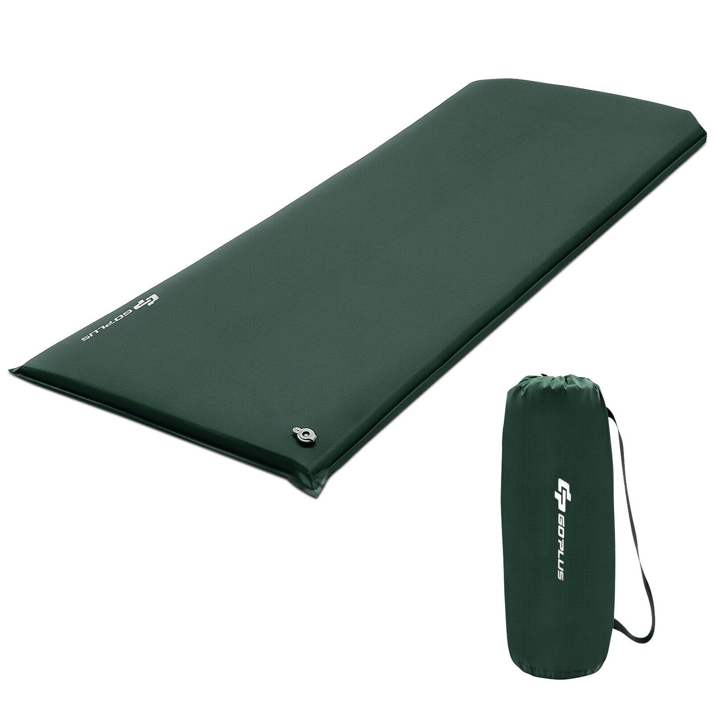 Foam Camping Mattress with Self-Inflation, Waterproof Fabric and Pillow