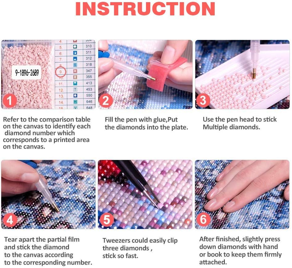 Diamond Paintings Kits for Adults, Halloween Hocus Pocus Diamond Art Kits Full Drill Diamond Dots Paint with Diamonds Arts and Crafts