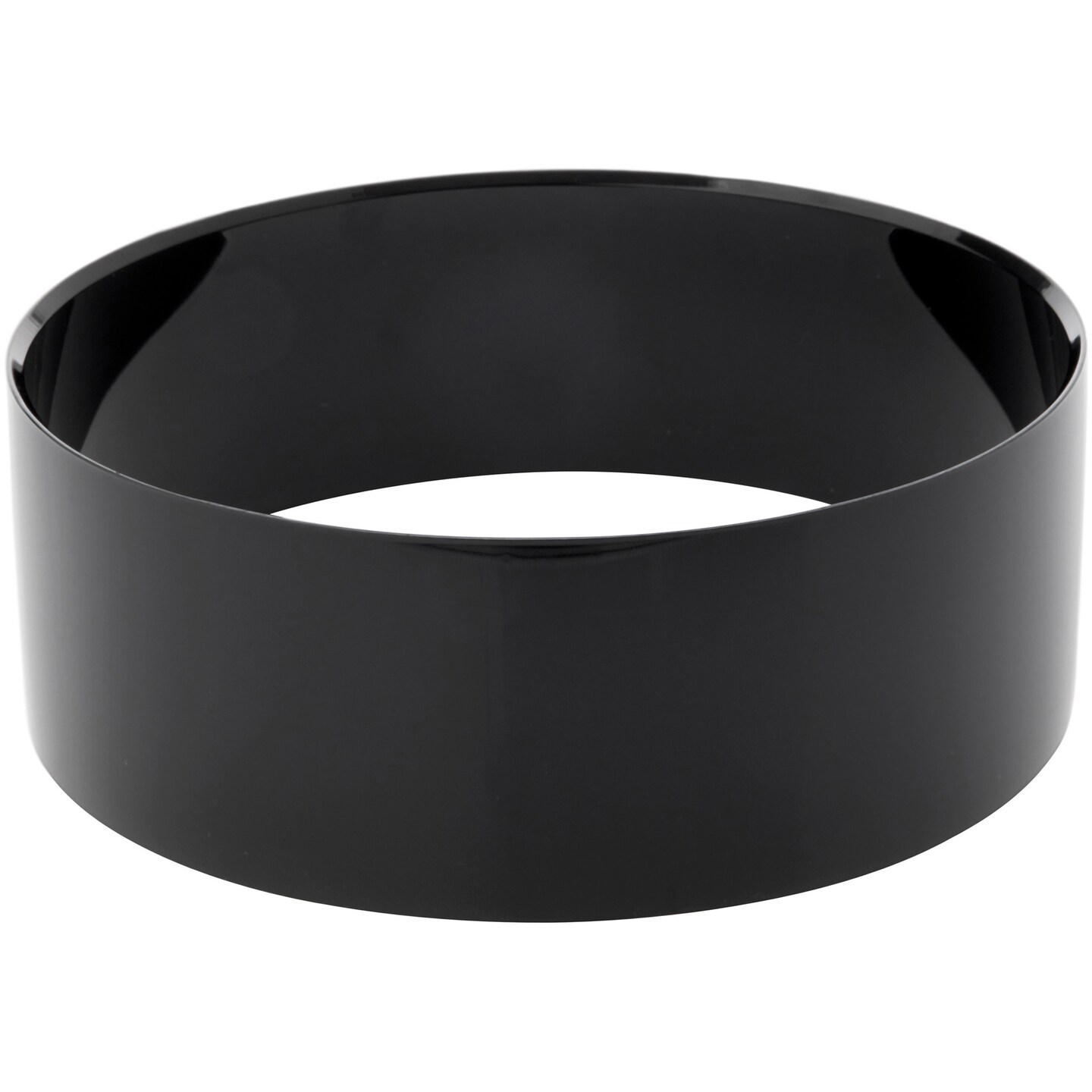 Plymor Black Acrylic Beveled Ball or Sphere Display Holder Stand, 2.5" H x 7" W