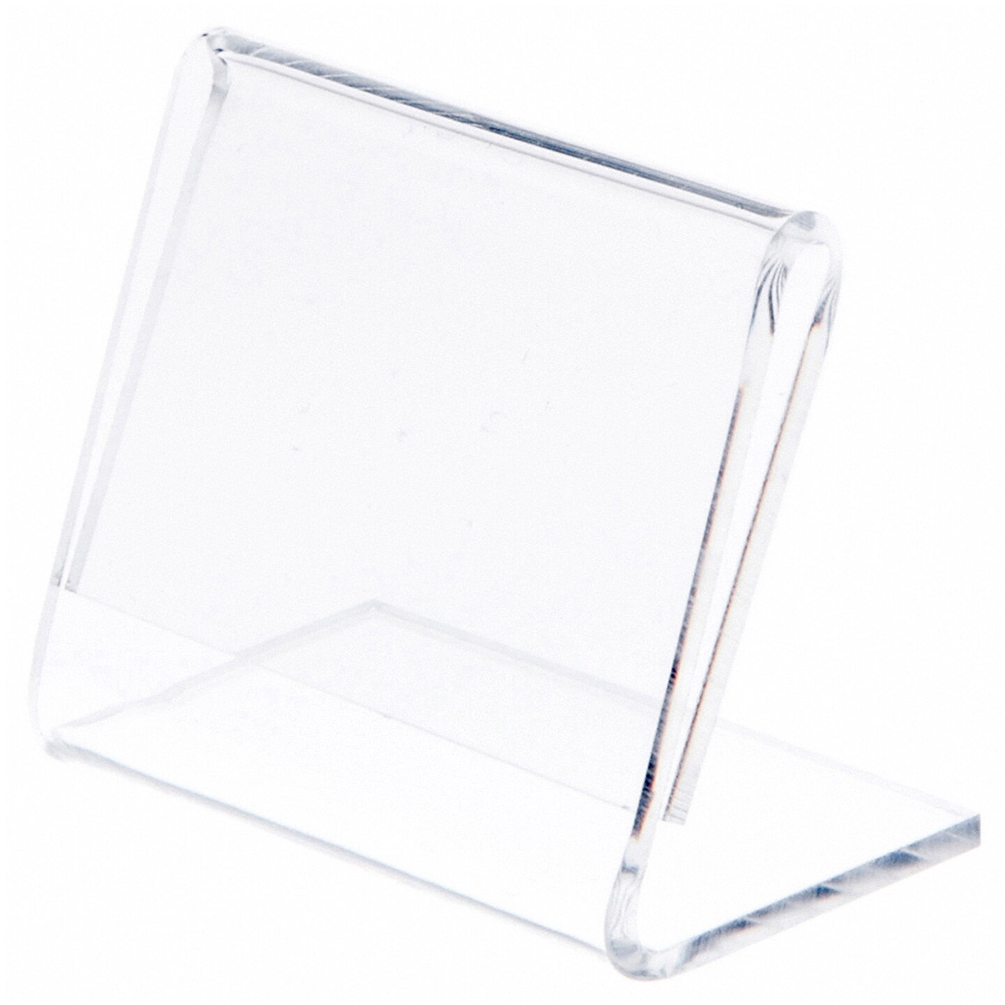 Plymor Clear Acrylic Sign Display / Literature Holder (Angled), 2" W x 1.5" H