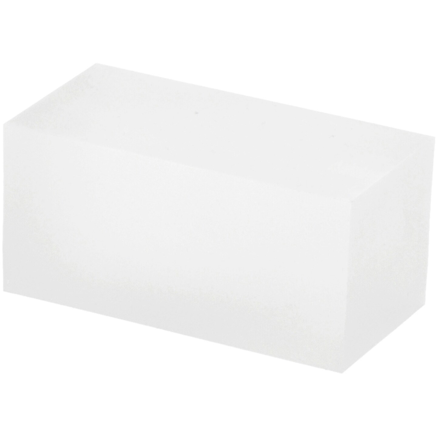 Plymor Frosted Acrylic Rectangular Display Block, 1.5" H x 1.5" W x 3" D