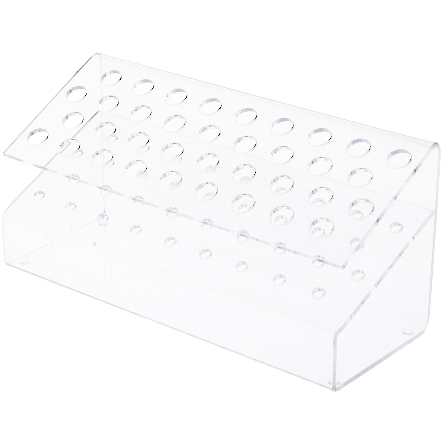Plymor Clear Acrylic Slanted 36 Pen Display Holder, 4.5" H x 9.5" W x 3.75" D