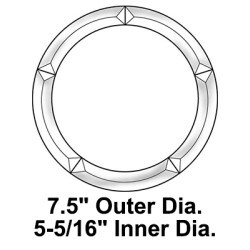 7.5"& 5-5/16" Diameter Exquisite Clear Glass Circle Bevel Cluster EC273