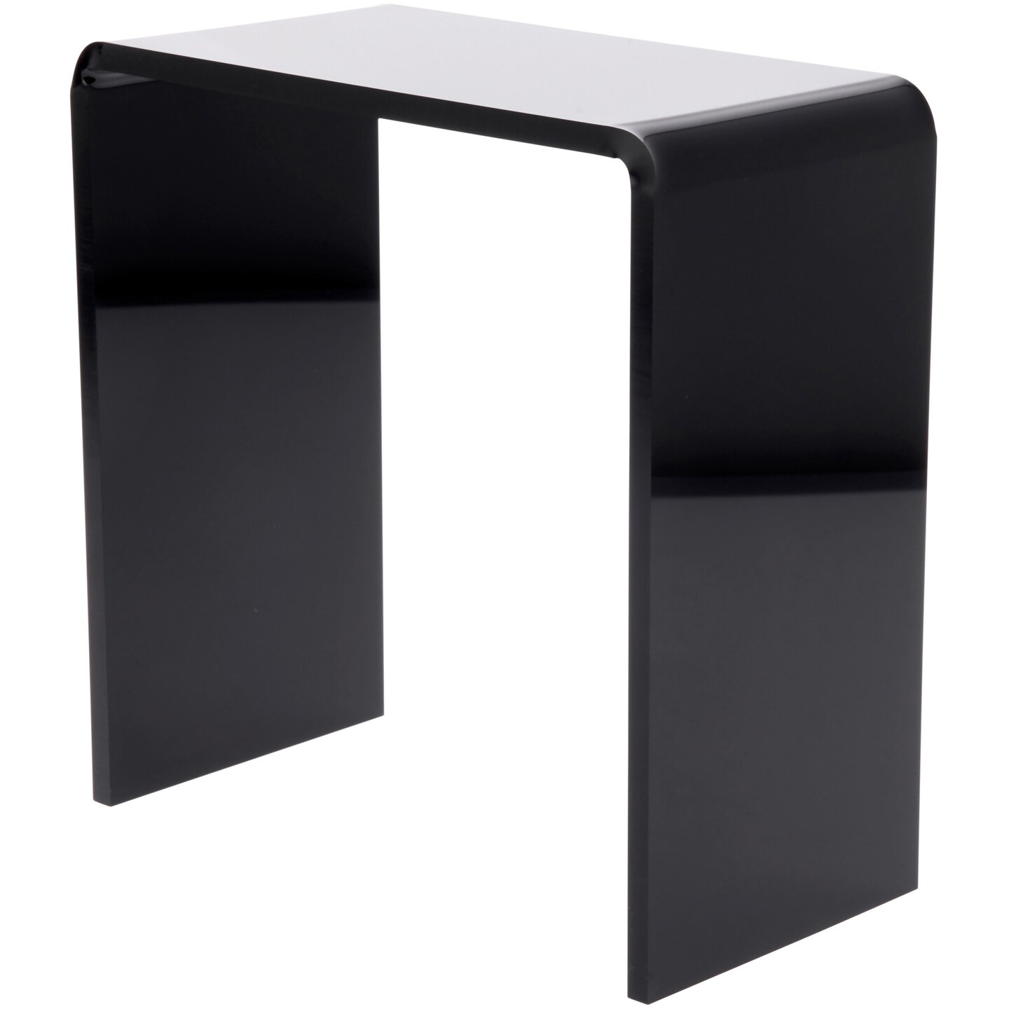 Plymor Black Acrylic Vertical Rectangular Display Riser, 10" H x 10" W x 5" D (3/8" thick)