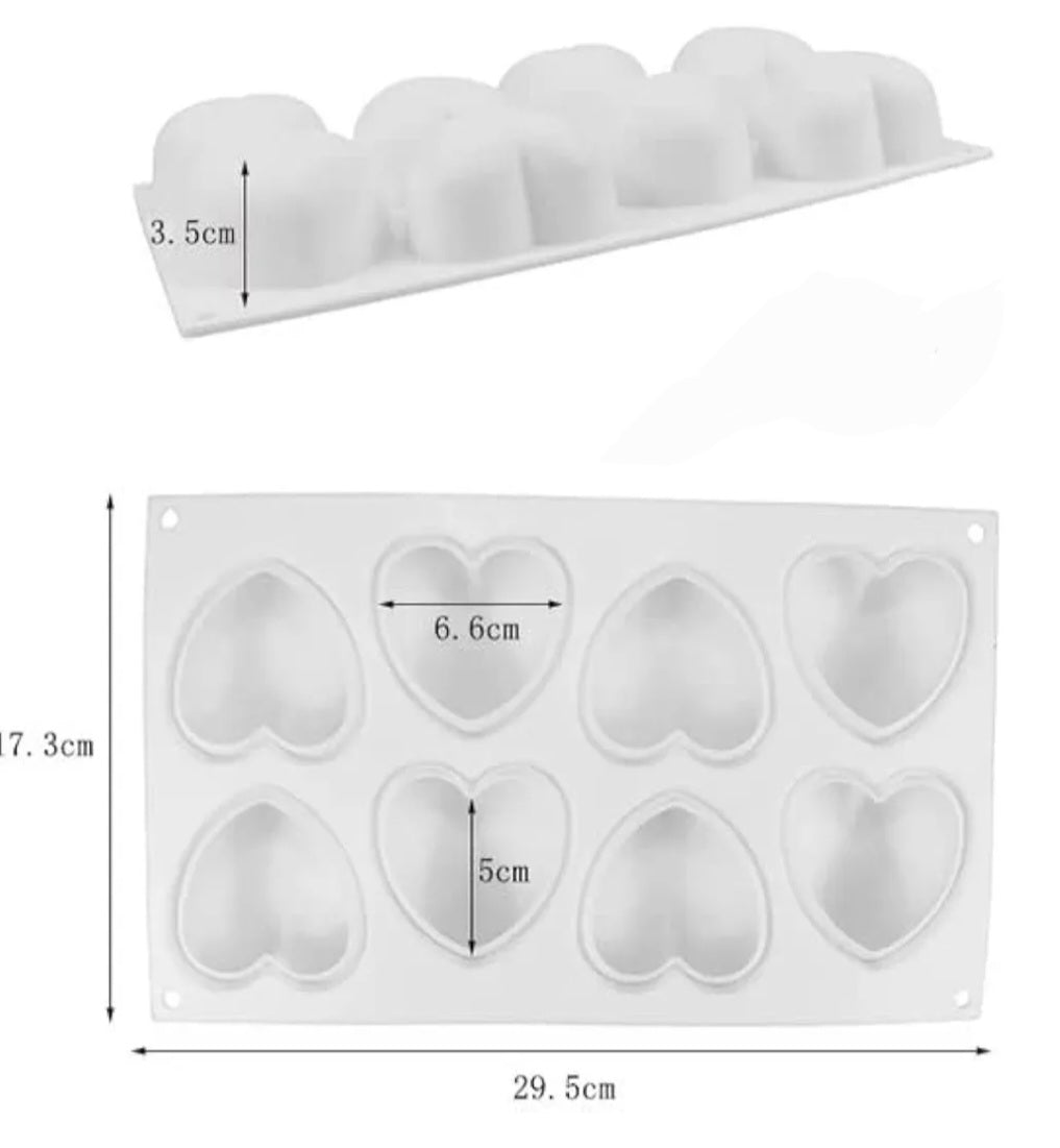 Large Heart Silicone Mold for Baking Cakes, Puddings