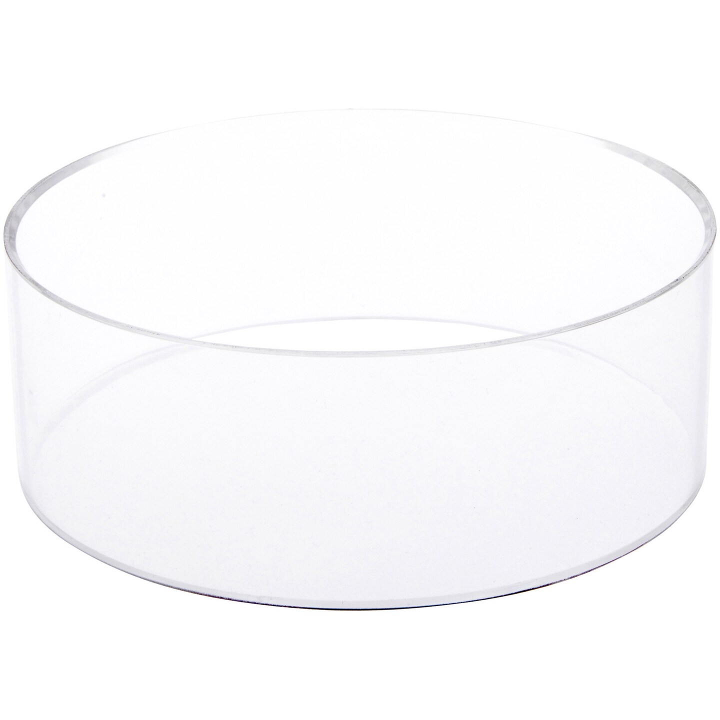 Plymor Clear Acrylic Beveled Ball or Sphere Display Holder Stand, 2.5" H x 7" W