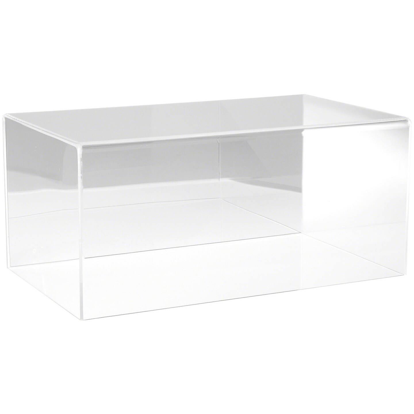 Plymor Clear Acrylic Display Case with Hardwood Base, 20" W x 12" D x 9" H