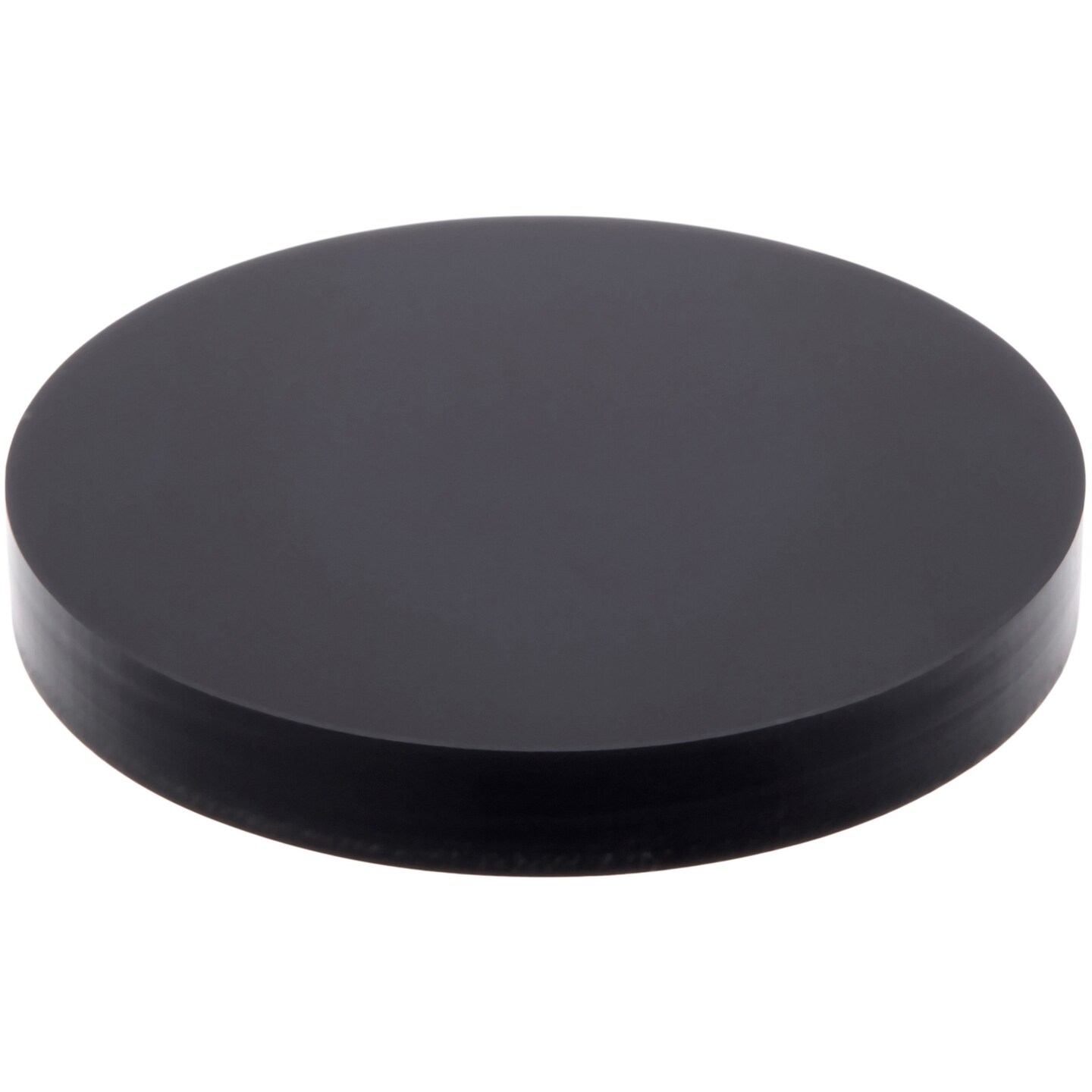 Plymor Black Acrylic Round Standard-Edge Display Base, 1.5" W x 1.5" D x 0.25" H