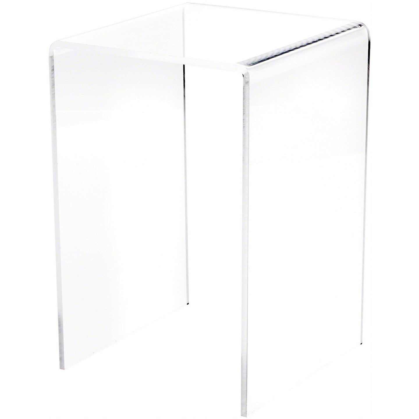 Plymor Clear Acrylic Vertical Square Display Riser, 9" H x 6" W x 6" D (3/16" thick)