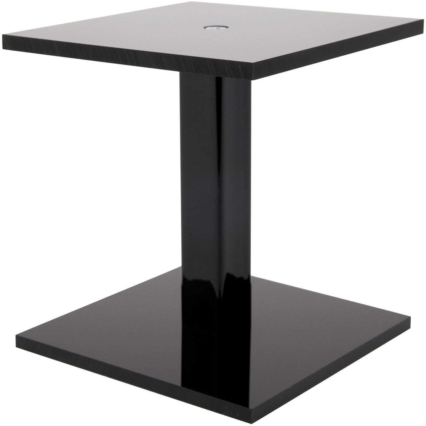 Plymor Black Acrylic Square Barbell Pedestal Display Riser 4.5 inches (Height) x 4 inches (Width) x 4 inches (Depth) (1/4 inches thick)
