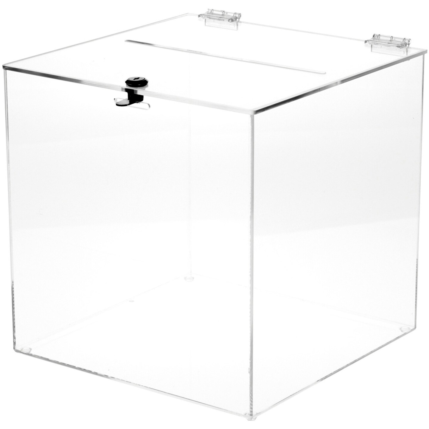 Plymor Clear Acrylic Locking Ballot / Collection / Donation Box