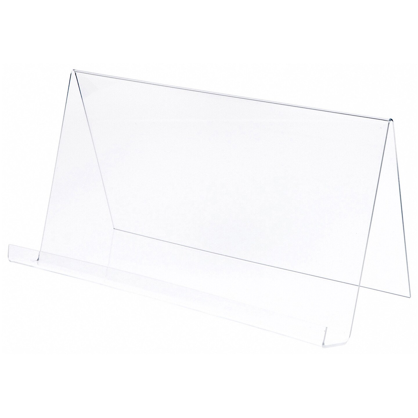 Plymor Clear Acrylic Book Display Easel with 1.75" Ledge With Lip