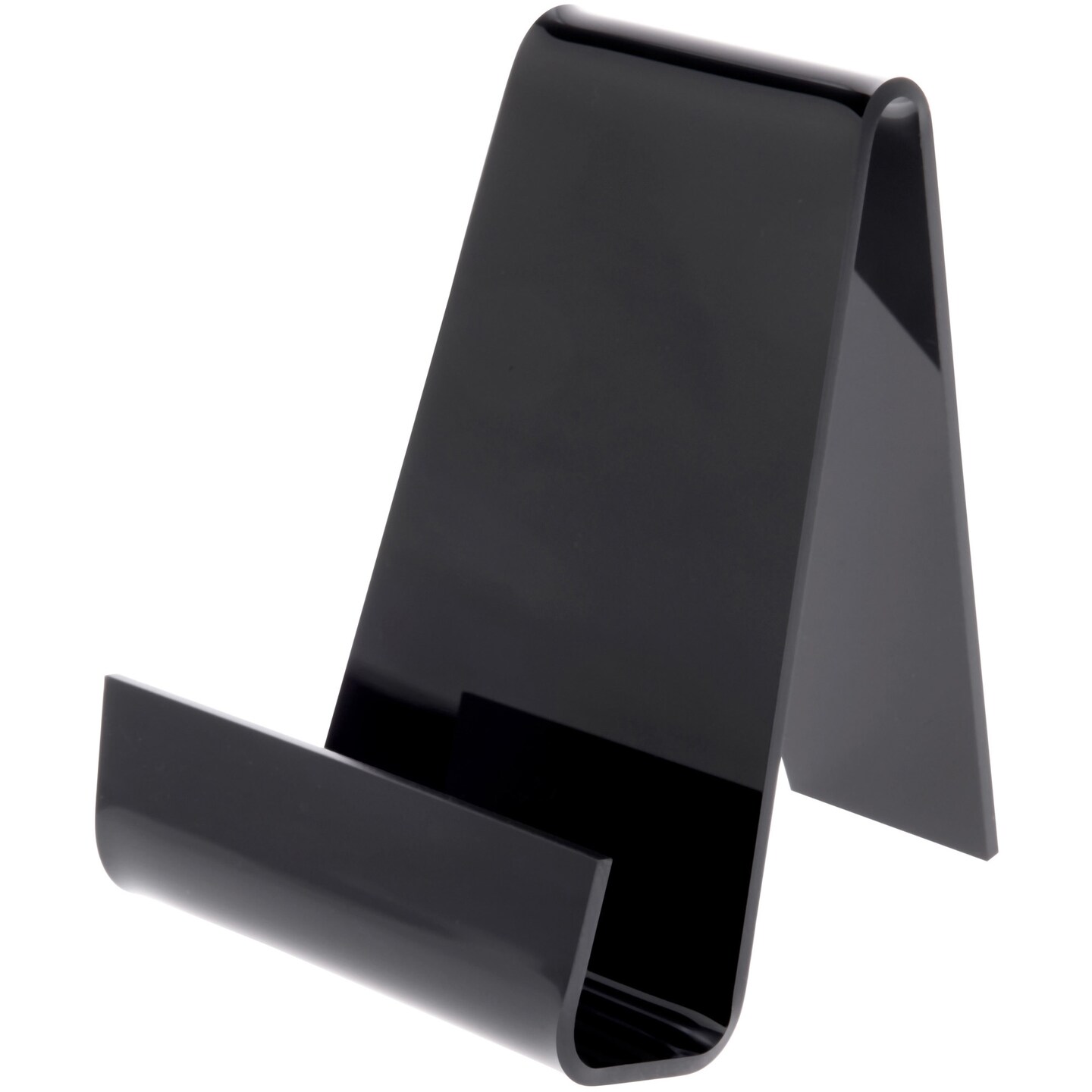 Plymor Black Acrylic Book Easel with 1.25" Ledge With Lip, 3.625" W x 4.5" D x 4.75" H