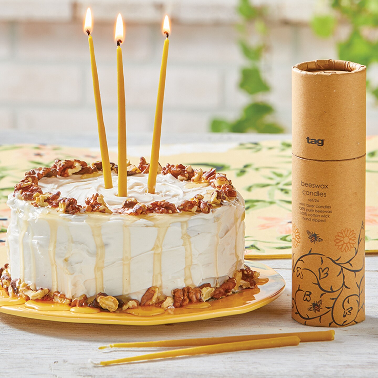 Beeswax Mini Tapers Set of 24