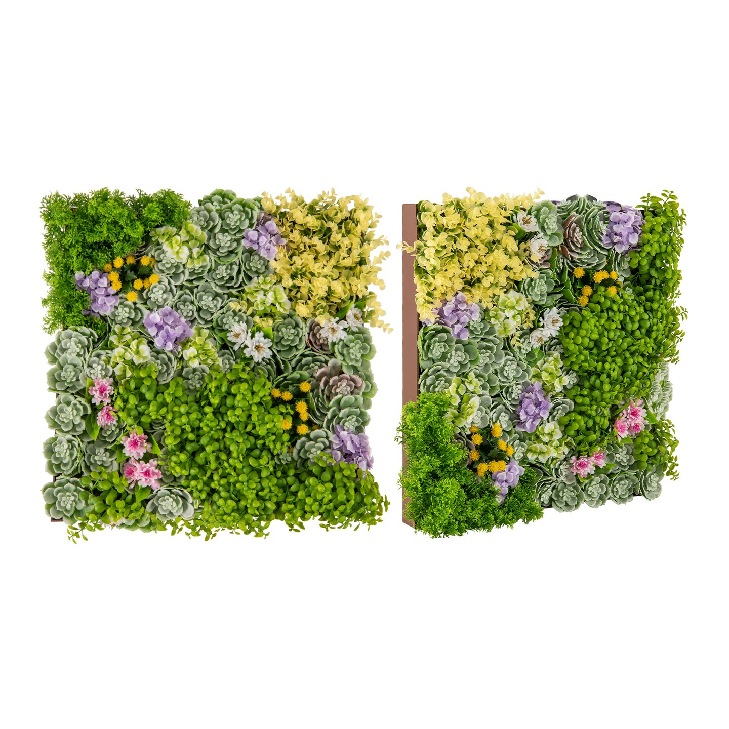 20" x 20" 3D Hanging Succulents with 10 Types of Mixed Faux Plants for Balcony Home - 20" x 20" (L x W)