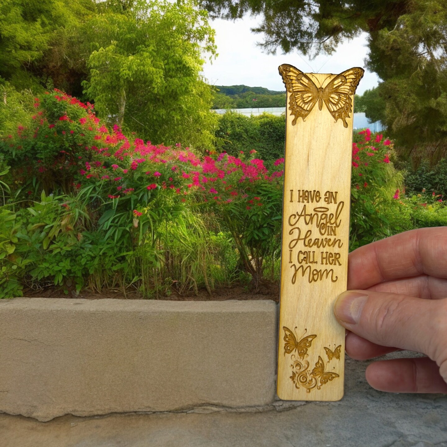 Bookmark - I have an angel in heaven I call her Mom - Birch wood