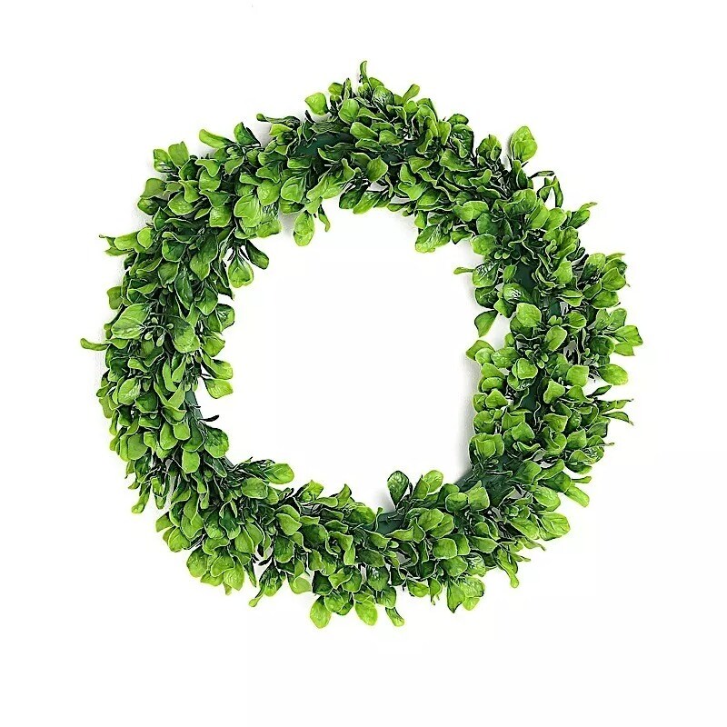 2 Green 21" Wreaths Artificial Jasmine Leaves Candle Rings Party Decorations