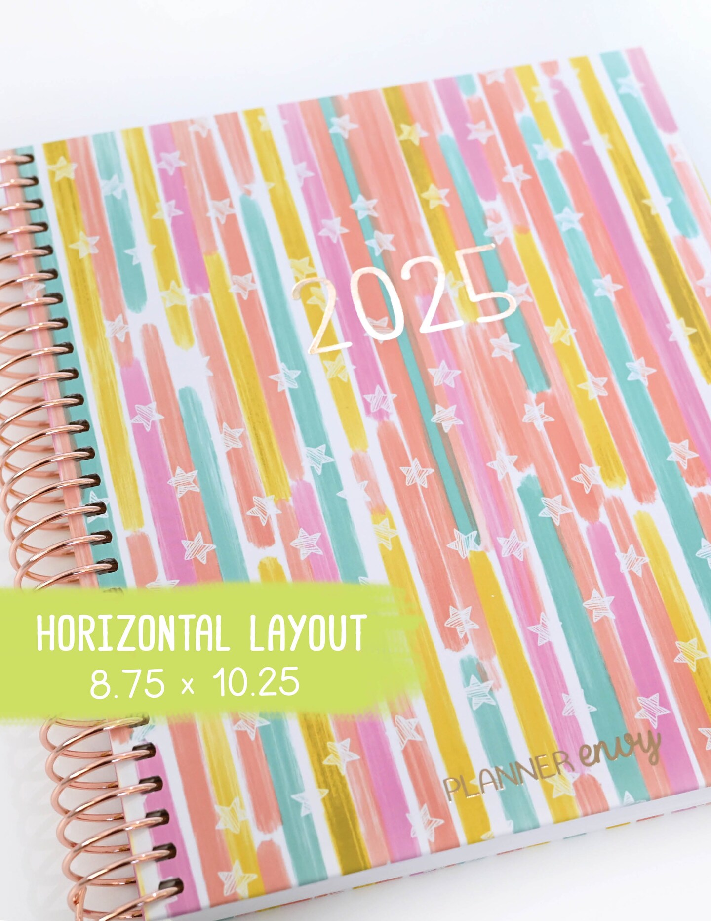 2025 Planner - Horizontal Layout, Spiral Bound - "Stars & Stripes" (#110)