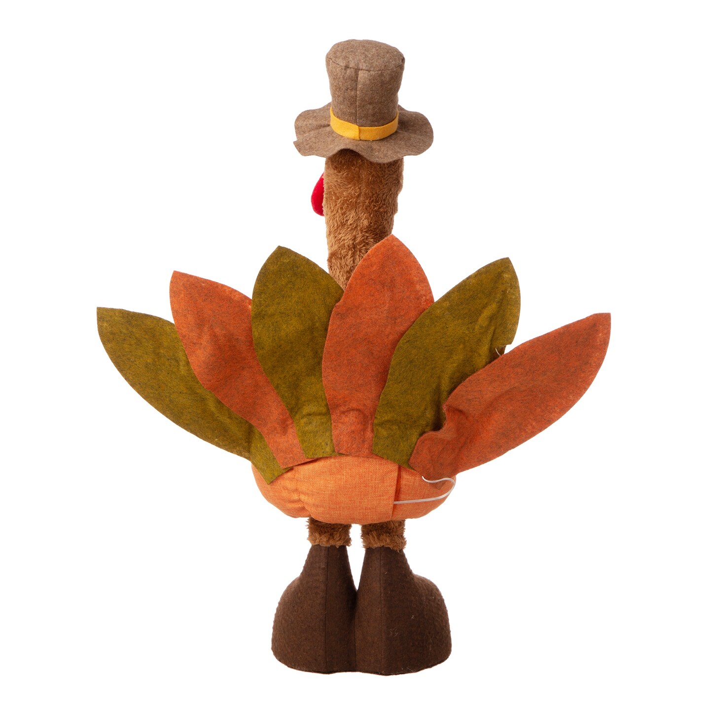 37&#x22;H/24&#x22;H Fabric Turkey Standing Decor, With Telescoping Legs and Timer