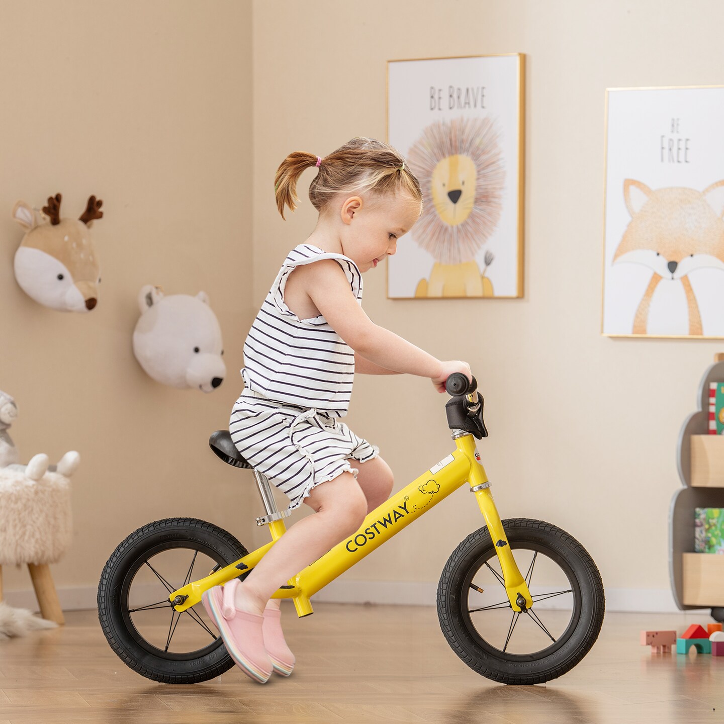 12 Inch Toddler Balance Bike with Height Adjustable Handlebar and Seat Red Michaels