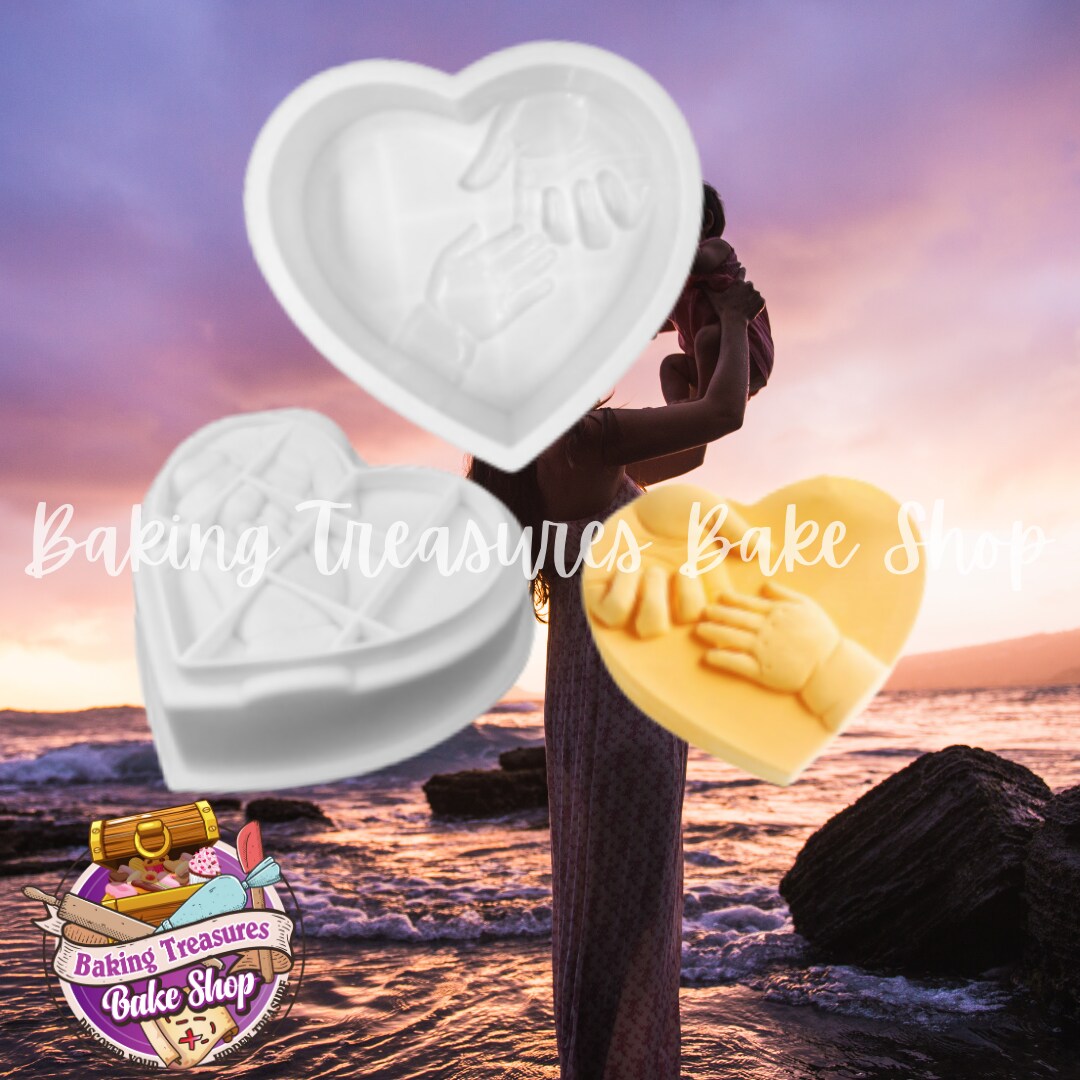Heart and Hands  Breakable Silicone Mold