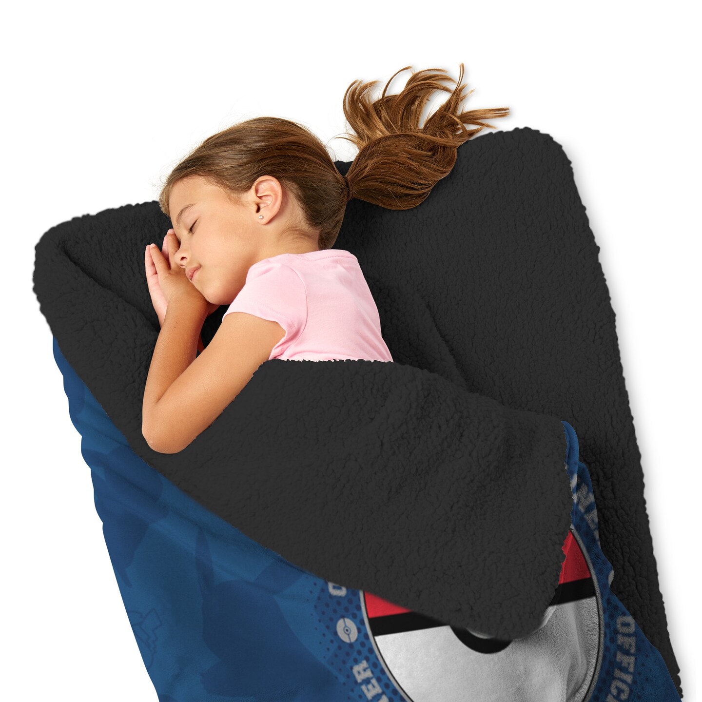 Pokemon Training Center Silk Touch Throw Blanket Sherpa Slumber Bag 27&#xD7;56 Inches