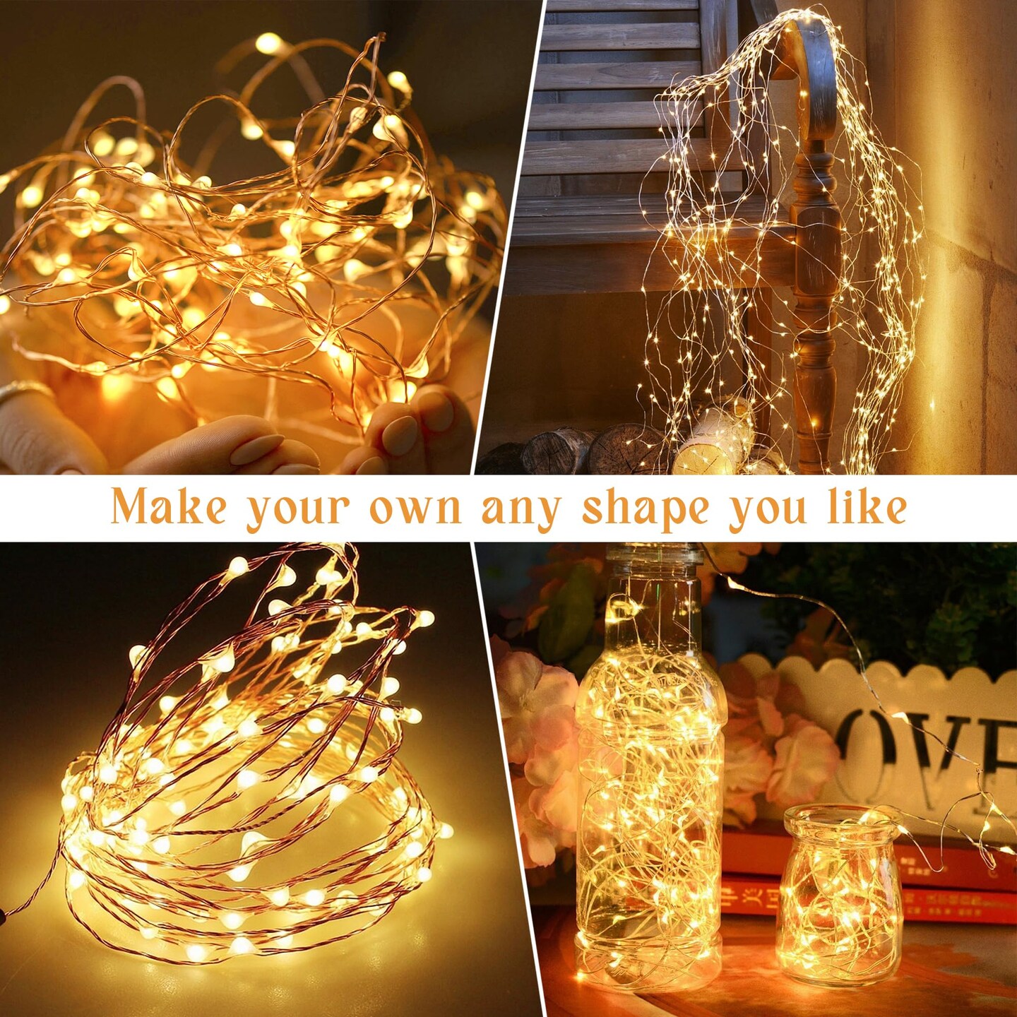 Solar String Lights for Outside, 200 LED 72Ft Solar Fairy Lights for Outside Waterproof with 8 Modes, Solar Lights Outdoor for Patio Tree Christmas Party Wedding Decor(Warm White)