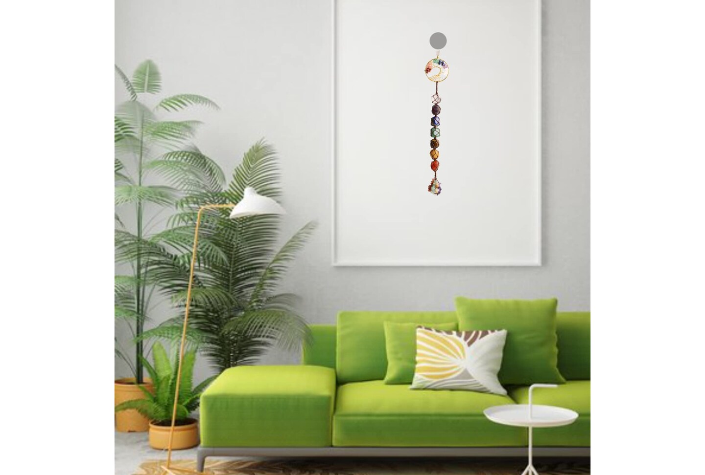 7 Chakra Stone Healing Crystal Tree of Life Wall Hanging Home Interior Decoration,Window Decoration,Yoga Meditation
